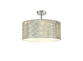 DK0810  Baymont Ø 50cm, Drop Flush 5 Light Polished Chrome, Silver Foil